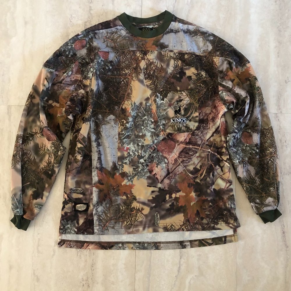 King's Camo Long Sleeve Hunting Shirt Mountain Shadow Breathable Size M